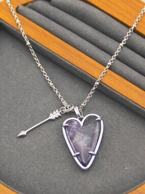 Kendra Scott Large Heart Necklace & Earrings Set